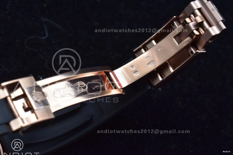 Rubber 116515 Edition Daytona Strap 1:1 RG on Oysterflex BTF Dial Best SA4130 0307